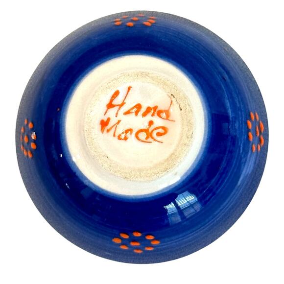 Turkish Handcrafted 3" Vibrant and Colorful Cobalt Blue Meze Dipping Bowl - Picture 4 of 4